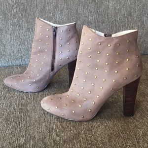 Taupe Boots w/brass dot detail